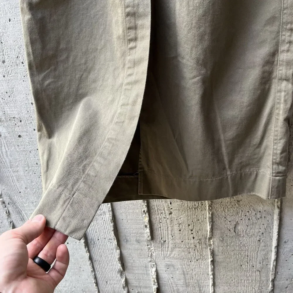 Vintage 80-90s Safari Womens Skirt Sz 6 Green Buckle Gorpcore Utilitarian Cargo